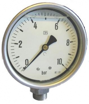 Rohrfedermanometer in Chemieausführung NGL 120