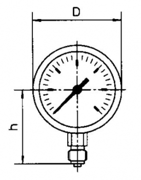 Rohrfedermanometer in Chemieausführung NGL 63.13